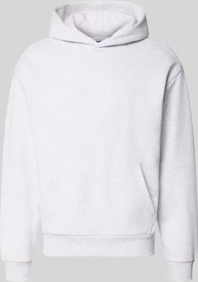 REVIEW relaxed fit hoodie van katoenmix met labeldetail