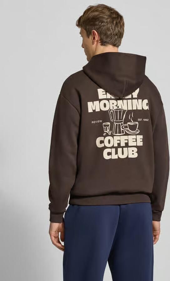 REVIEW relaxed fit hoodie van katoenmix met logoprint - Foto 3