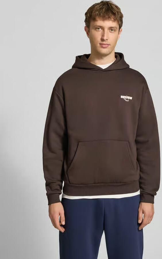 REVIEW relaxed fit hoodie van katoenmix met logoprint - Foto 2