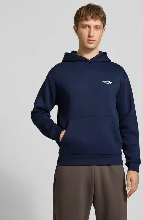 REVIEW relaxed fit hoodie van katoenmix met logoprint - Foto 2