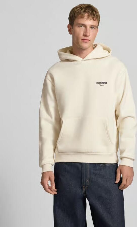 REVIEW relaxed fit hoodie van katoenmix met logoprint - Foto 3