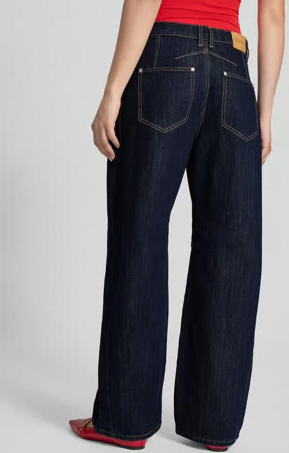Review Relaxed fit jeans met steekzakken