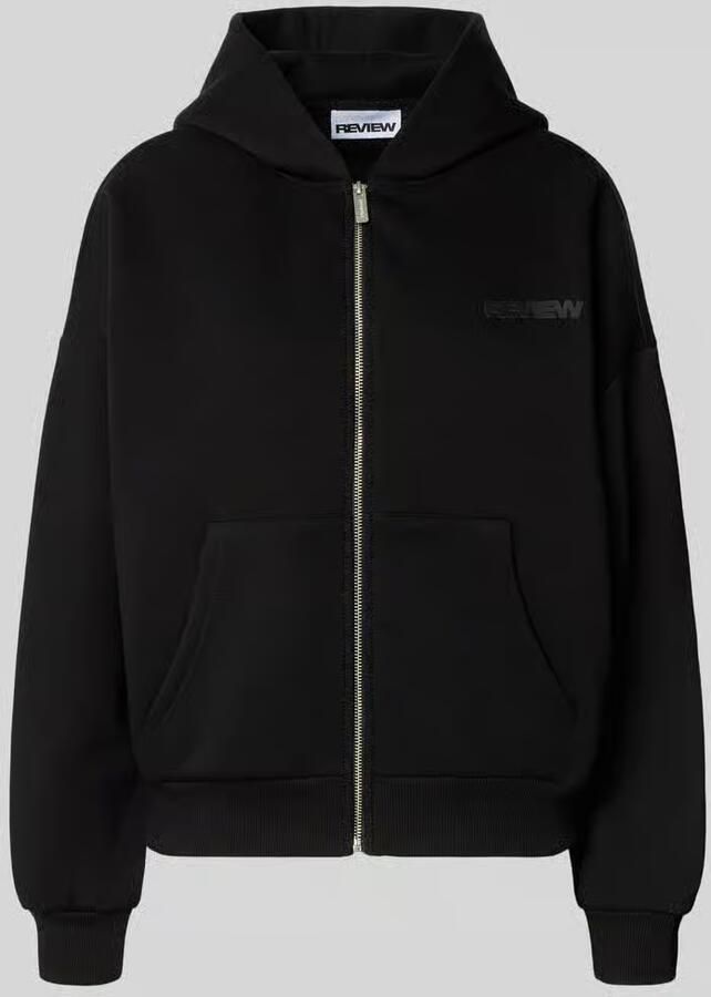 REVIEW relaxed fit sweatjack met capuchon