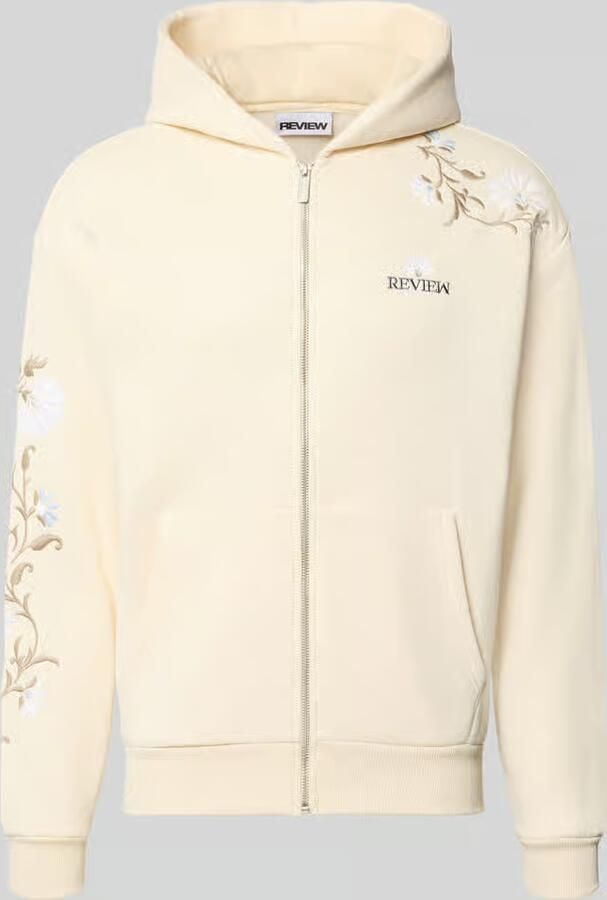 REVIEW relaxed fit sweatjack met capuchon