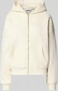 REVIEW Relaxed fit sweatjack met gedeelde kangoeroezak