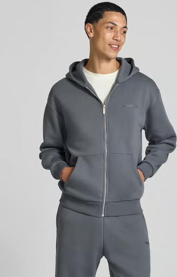 REVIEW relaxed fit sweatjack van katoenmix met labeldetail - Foto 2