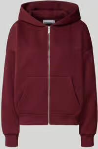 REVIEW relaxed fit sweatjack van katoenmix met labeldetail