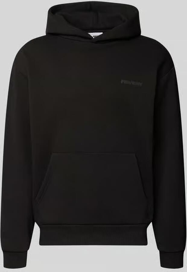REVIEW relaxed fit sweatshirt van katoenmix met kangoeroezak