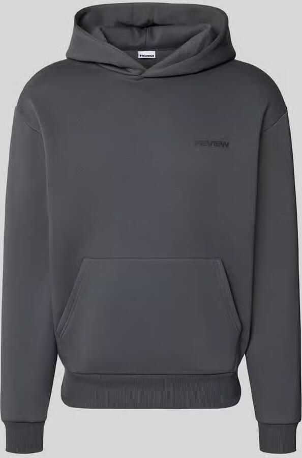 REVIEW relaxed fit sweatshirt van katoenmix met kangoeroezak
