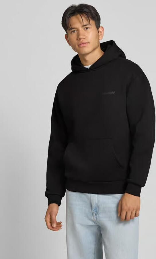 REVIEW relaxed fit sweatshirt van katoenmix met kangoeroezak - Foto 3