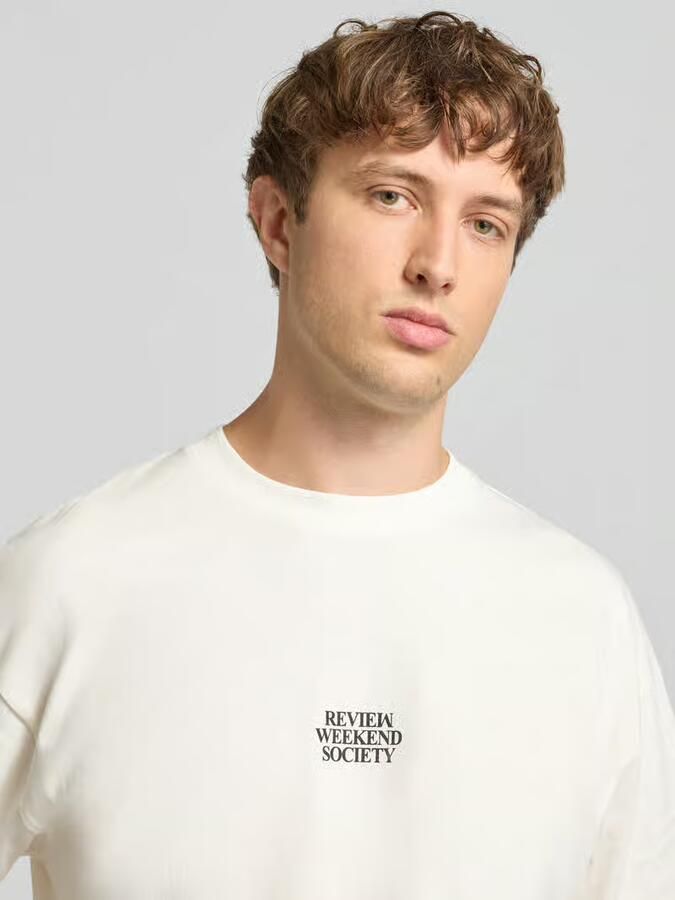 REVIEW relaxed fit T-shirt met logoprint
