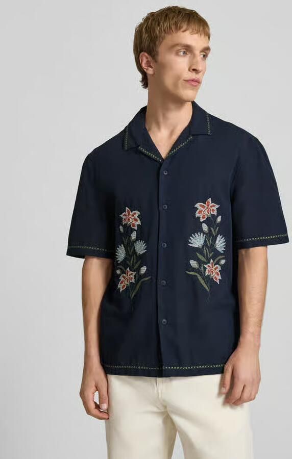 REVIEW relaxed fit vrijetijdsoverhemd met motiefstitching - Foto 4