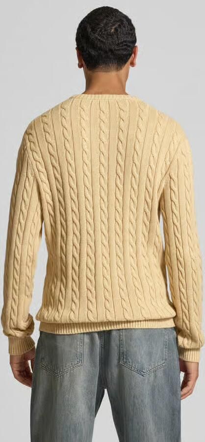 REVIEW Slim fit gebreide pullover met kabelpatroon