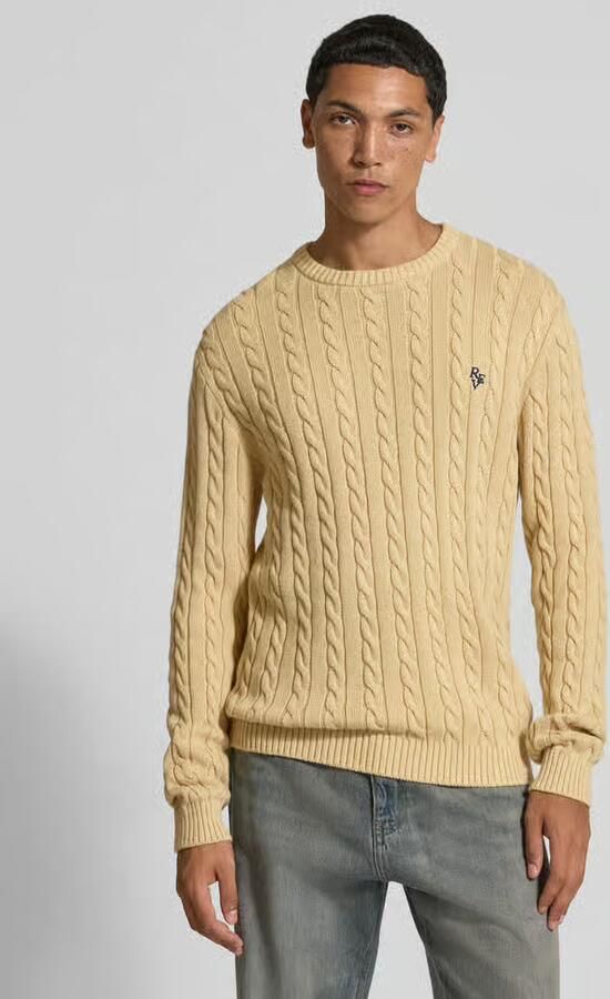 REVIEW Slim fit gebreide pullover met kabelpatroon - Foto 2