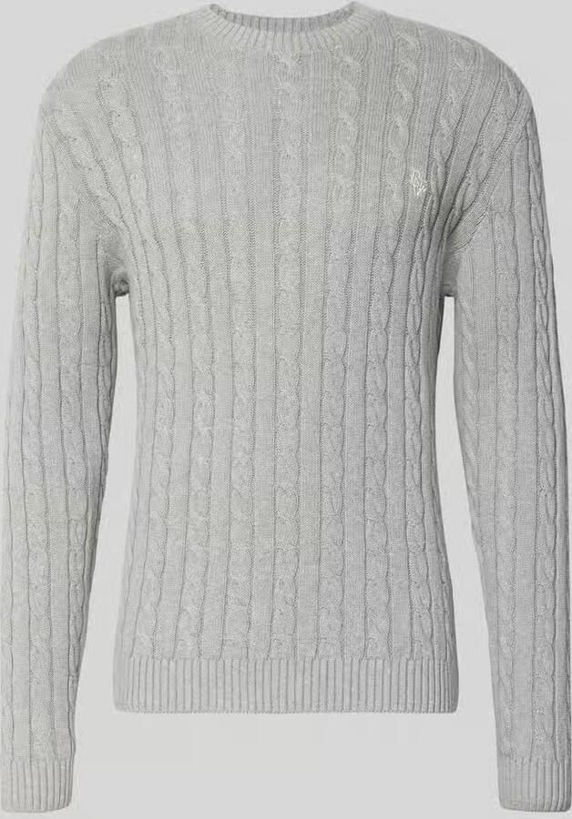 REVIEW slim fit gebreide trui puur katoen