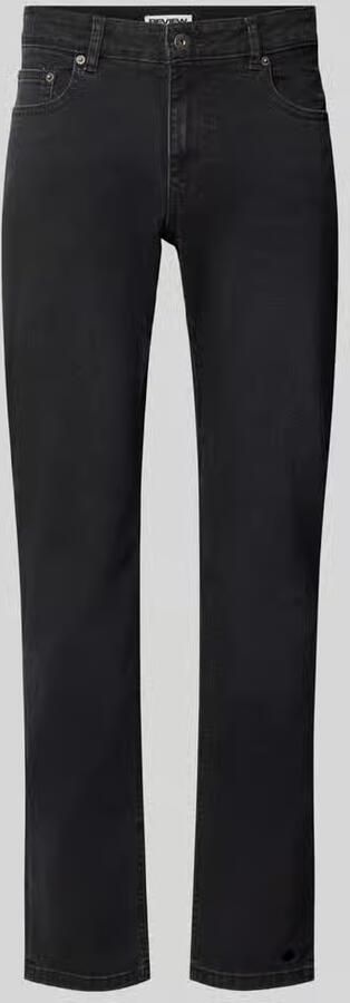 REVIEW Slim fit jeans van elastische katoenmix met riemlussen