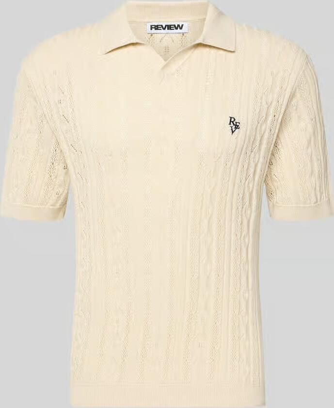 REVIEW slim fit knitwear-poloshirt met labelstitching - Foto 2