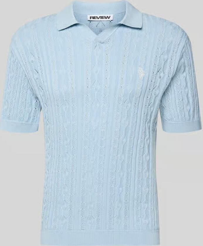 REVIEW slim fit knitwear-poloshirt met labelstitching - Foto 2