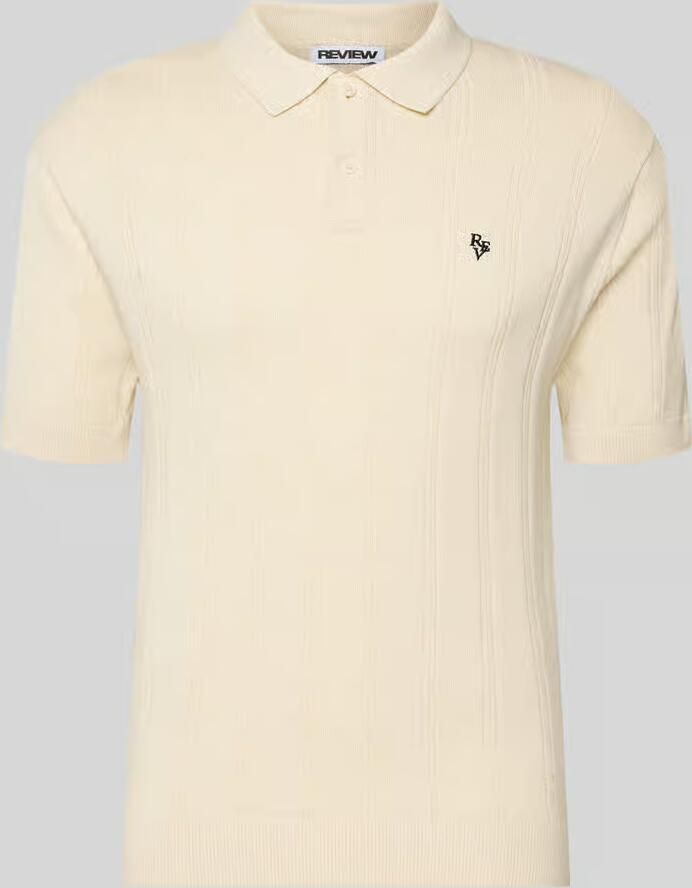 REVIEW slim fit knitwear-poloshirt met labelstitching - Foto 2