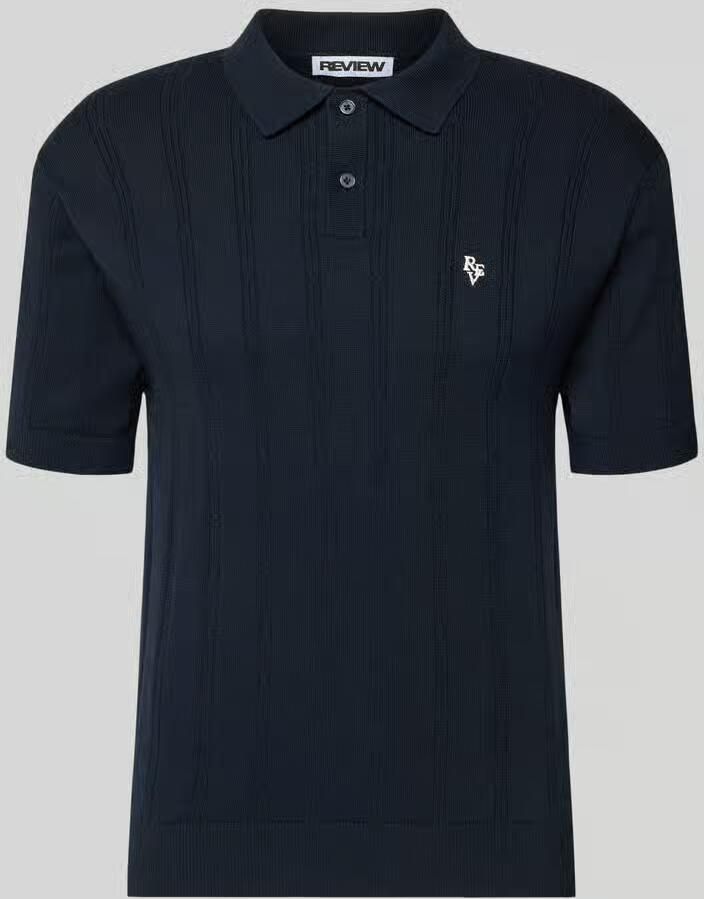 REVIEW slim fit knitwear-poloshirt met labelstitching - Foto 2
