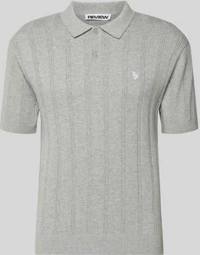 REVIEW slim fit knitwear-poloshirt met labelstitching - Foto 2