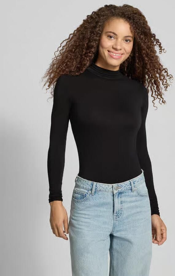 REVIEW slim fit longsleeve van lyocellmix met colletje - Foto 2