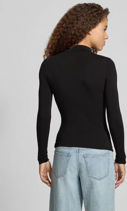 REVIEW slim fit longsleeve van lyocellmix met colletje - Foto 3