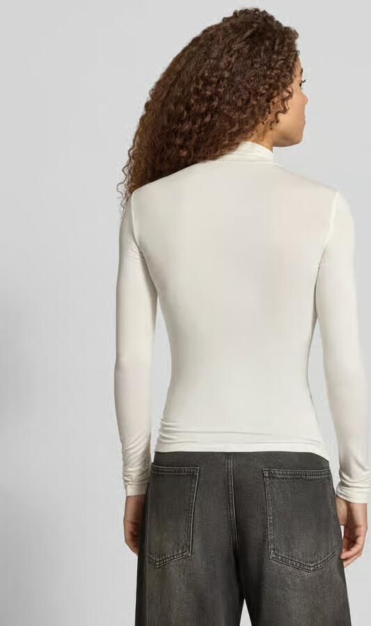 REVIEW slim fit longsleeve van lyocellmix met colletje - Foto 3