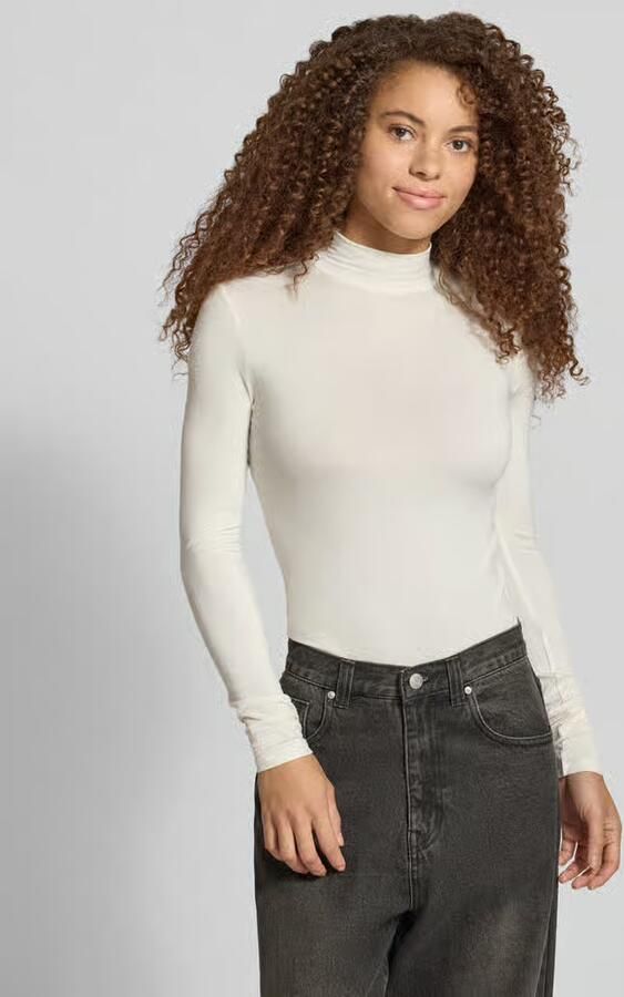 REVIEW slim fit longsleeve van lyocellmix met colletje - Foto 2