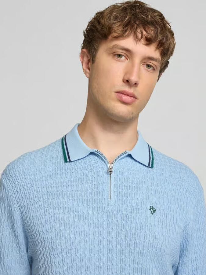 REVIEW slim fit poloshirt in brei-look