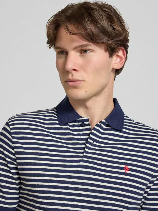 REVIEW slim fit poloshirt met gestikt logo