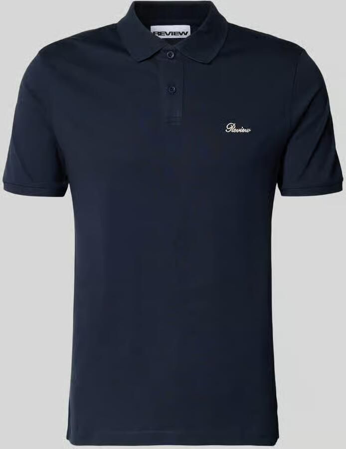 REVIEW slim fit poloshirt met labelstitching - Foto 2