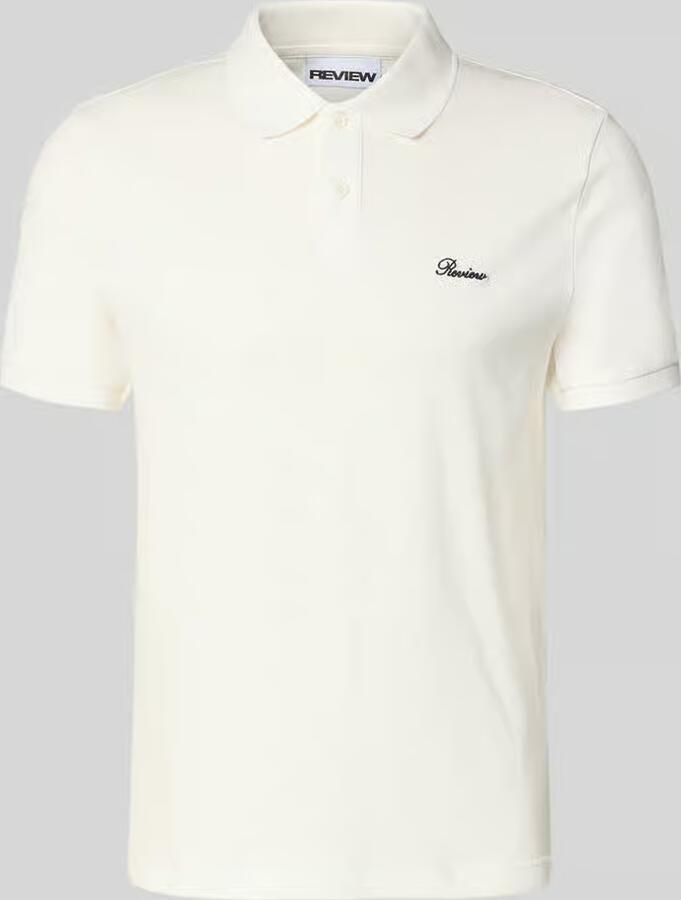 REVIEW slim fit poloshirt met labelstitching - Foto 2