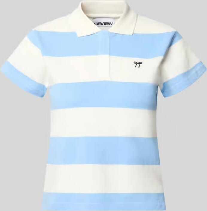 REVIEW slim fit poloshirt met stitching - Foto 2