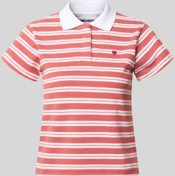 REVIEW slim fit poloshirt met stitching - Foto 2