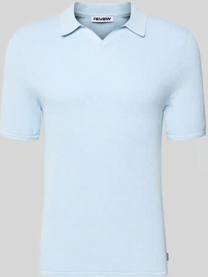 REVIEW slim fit poloshirt met structuurpatroon - Foto 2
