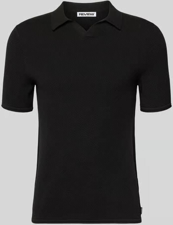 REVIEW slim fit poloshirt met structuurpatroon - Foto 2