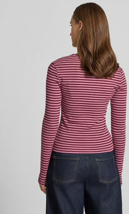 REVIEW Slim fit shirt met lange mouwen met ronde hals - Foto 3
