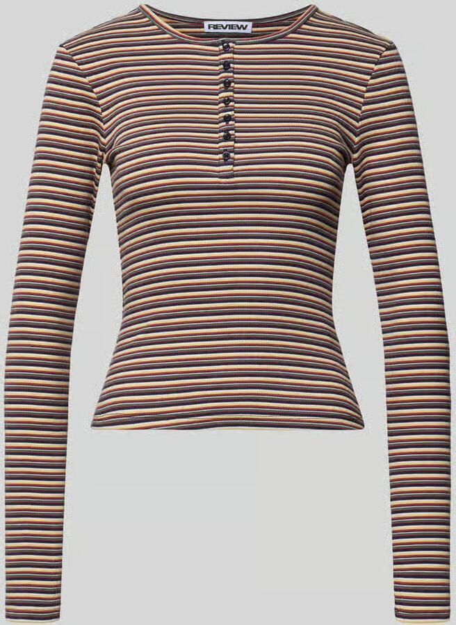 REVIEW Slim fit longsleeve van katoenmix - Foto 2