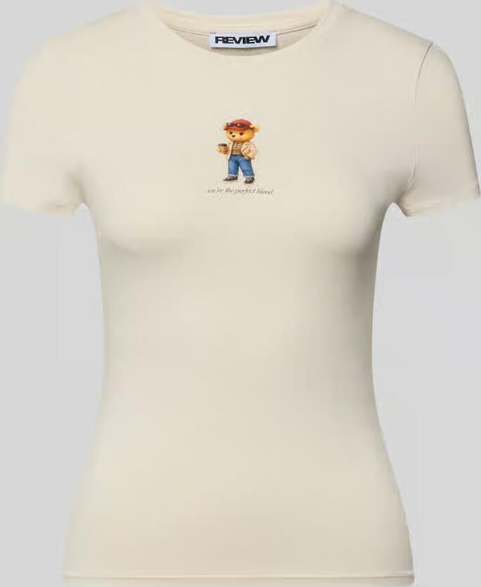 Review Slim fit T-shirt met logoprint model 'Sweet' - Foto 2