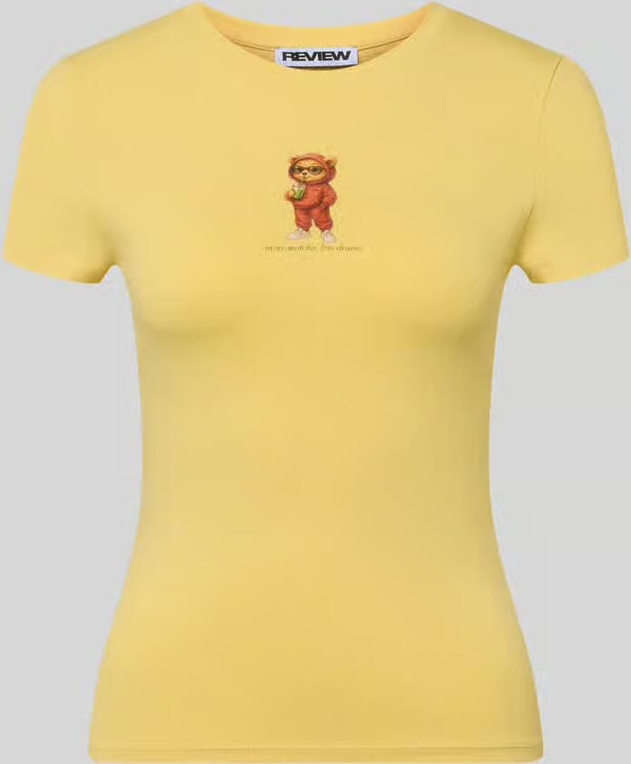 Review Slim fit T-shirt met logoprint model 'Sweet' - Foto 2