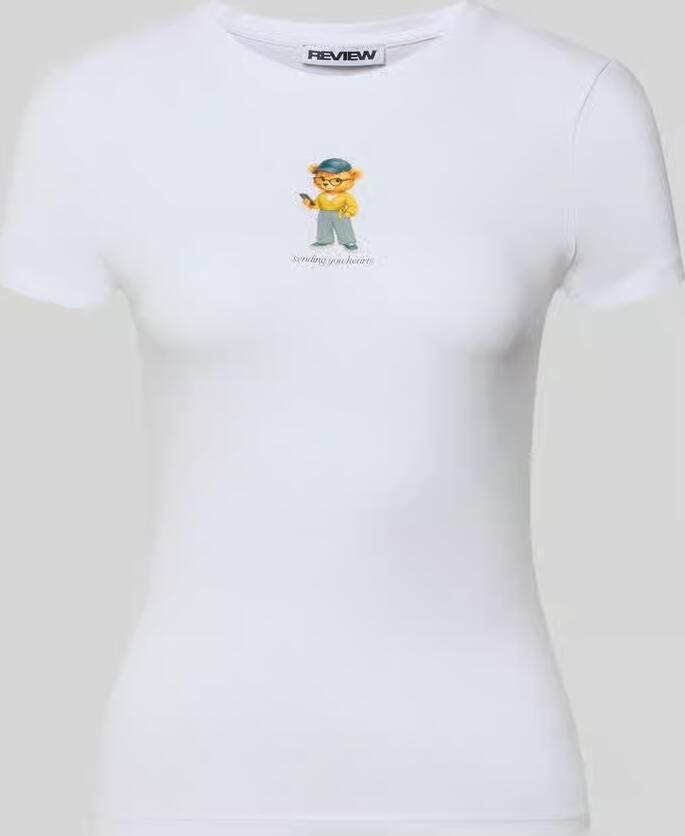 REVIEW slim fit T-shirt met logoprint - Foto 2