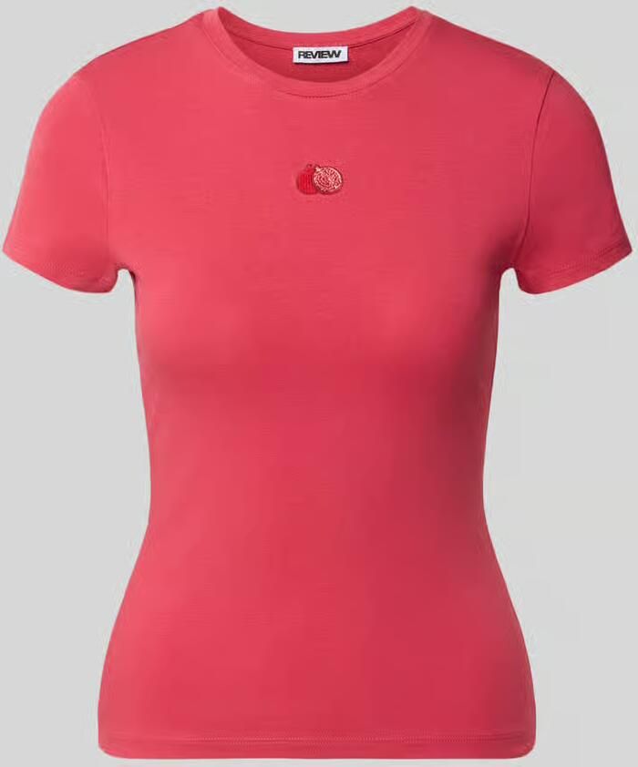 REVIEW slim fit T-shirt met motiefstitching - Foto 2