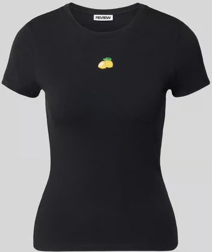 REVIEW slim fit T-shirt met motiefstitching - Foto 2