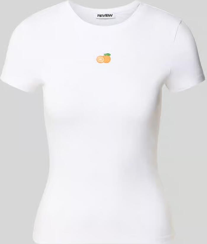 REVIEW slim fit T-shirt met motiefstitching - Foto 2