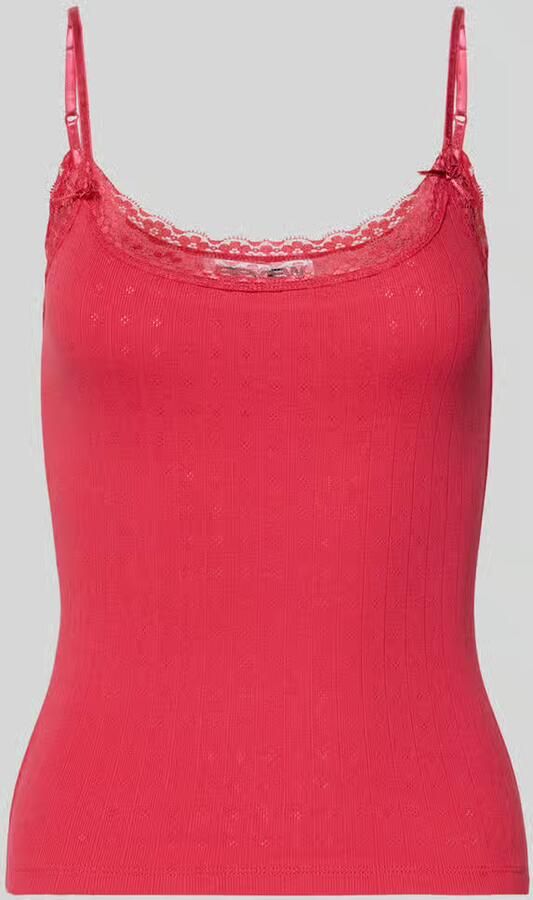 REVIEW slim fit top met kant - Foto 2