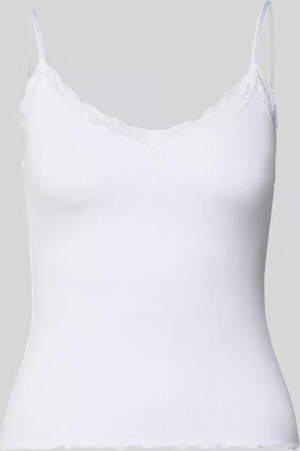 REVIEW slim fit top van viscosemix met kant - Foto 2