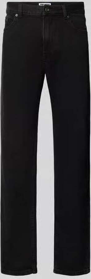 REVIEW straight fit jeans met steekzakken