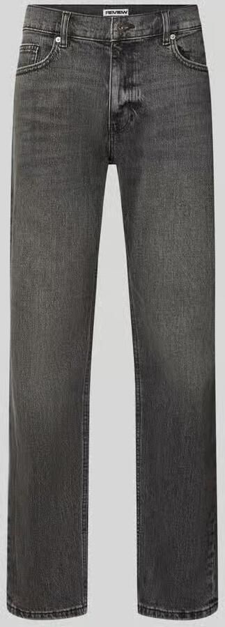 REVIEW straight fit jeans van elastische katoenmix