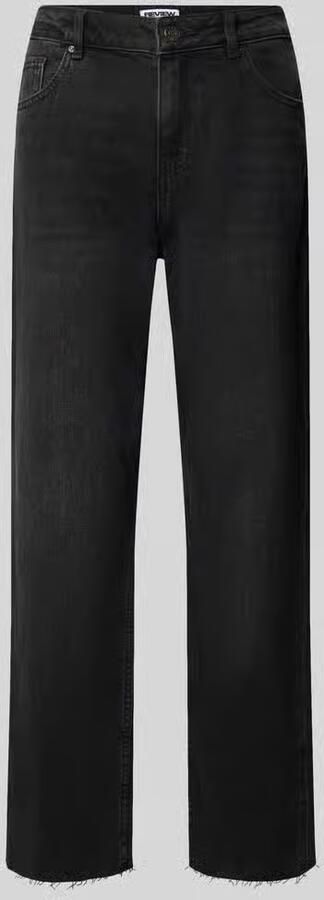 REVIEW straight fit jeans van katoenmix